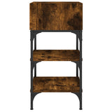 Bedside Tables 2 pcs Smoked Oak 35x34.5x70 cm Engineered Wood - Rear View