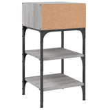 Bedside Tables 2 pcs Grey Sonoma 35x34.5x70 cm Engineered Wood - Close-Up Angle