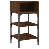 Bedside Table Brown Oak 35x34.5x70 cm Engineered Wood
