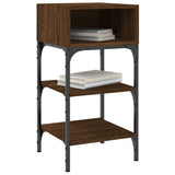 Bedside Tables 2 pcs Brown Oak 35x34.5x70 cm Engineered Wood - Side View