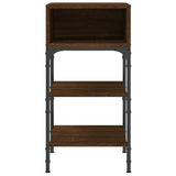 Bedside Tables 2 pcs Brown Oak 35x34.5x70 cm Engineered Wood - 45-Degree Angle