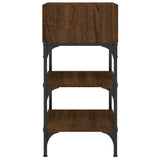Bedside Tables 2 pcs Brown Oak 35x34.5x70 cm Engineered Wood - Rear View