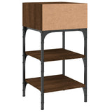 Bedside Tables 2 pcs Brown Oak 35x34.5x70 cm Engineered Wood - Close-Up Angle