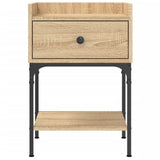 Bedside Tables 2 pcs Sonoma Oak 40.5x31x60 cm Engineered Wood - Rear View