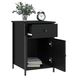 Bedside Cabinet Black 40x42x60 cm Engineered Wood - Top-Down View