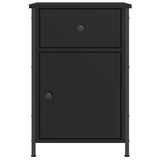 Bedside Cabinets 2 pcs Black 40x42x60 cm Engineered Wood - Rear View