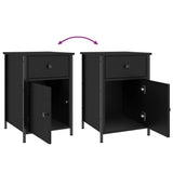 Bedside Cabinets 2 pcs Black 40x42x60 cm Engineered Wood - Extra Image