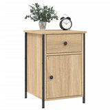 Bedside Cabinets 2 pcs Sonoma Oak 40x42x60 cm Engineered Wood - Side View
