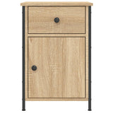 Bedside Cabinets 2 pcs Sonoma Oak 40x42x60 cm Engineered Wood - Rear View