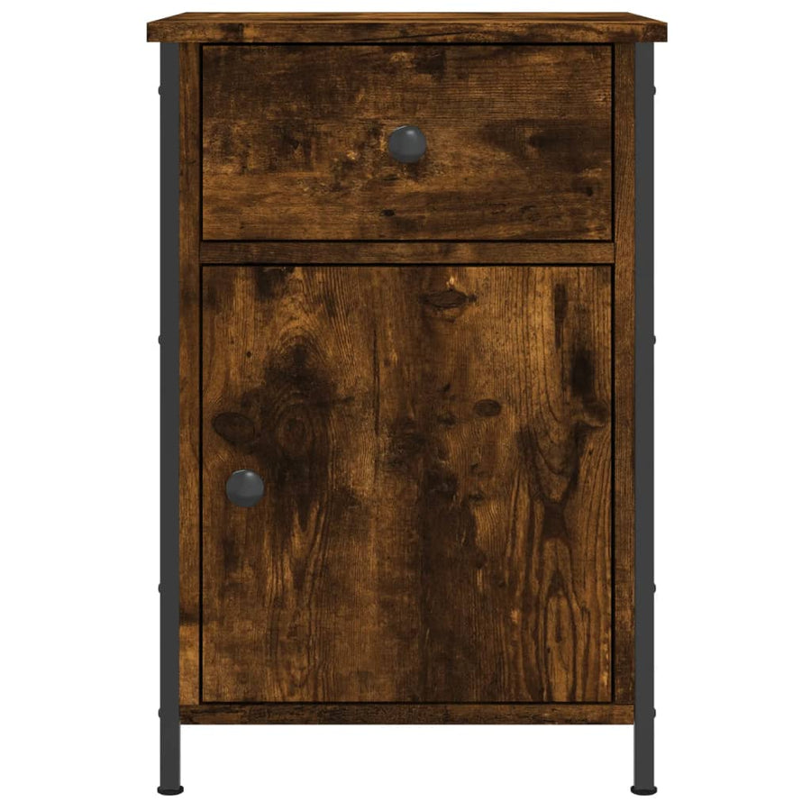 Bedside Cabinet Smoked Oak 40x42x60 cm Engineered Wood