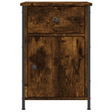 Bedside Cabinets 2 pcs Smoked Oak 40x42x60 cm Engineered Wood - Rear View