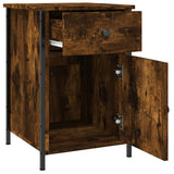 Bedside Cabinets 2 pcs Smoked Oak 40x42x60 cm Engineered Wood - Close-Up Angle