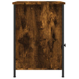 Bedside Cabinets 2 pcs Smoked Oak 40x42x60 cm Engineered Wood - Low Angle