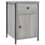 Bedside Cabinet Grey Sonoma 40x42x60 cm Engineered Wood - Front View