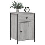 Bedside Cabinet Grey Sonoma 40x42x60 cm Engineered Wood - Side View