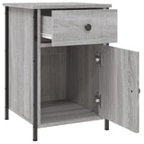 Bedside Cabinet Grey Sonoma 40x42x60 cm Engineered Wood - Rear View