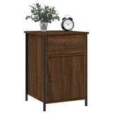 Bedside Cabinets 2 pcs Brown Oak 40x42x60 cm Engineered Wood - Side View