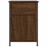 Bedside Cabinets 2 pcs Brown Oak 40x42x60 cm Engineered Wood - Rear View