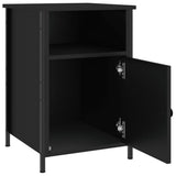Bedside Cabinet Black 40x42x60 cm Engineered Wood - Rear View
