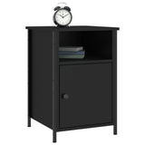 Bedside Cabinets 2 pcs Black 40x42x60 cm Engineered Wood - Side View