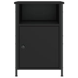 Bedside Cabinets 2 pcs Black 40x42x60 cm Engineered Wood - Rear View