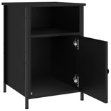 Bedside Cabinets 2 pcs Black 40x42x60 cm Engineered Wood - Close-Up Angle