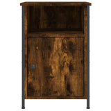 Bedside Cabinets 2 pcs Smoked Oak 40x42x60 cm Engineered Wood - Rear View