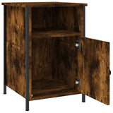 Bedside Cabinets 2 pcs Smoked Oak 40x42x60 cm Engineered Wood - Close-Up Angle