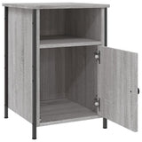Bedside Cabinet Grey Sonoma 40x42x60 cm Engineered Wood - Rear View