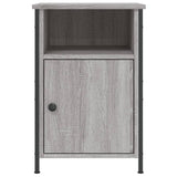 Bedside Cabinets 2 pcs Grey Sonoma 40x42x60 cm Engineered Wood - Rear View