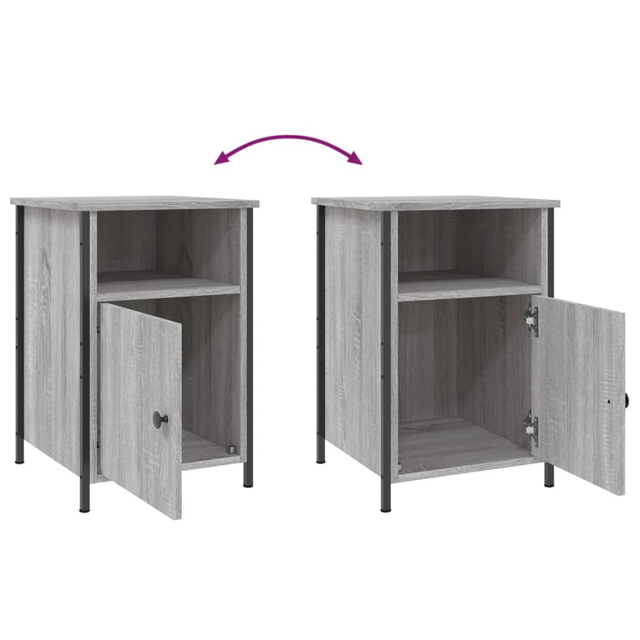 Bedside Cabinets 2 pcs Grey Sonoma 40x42x60 cm Engineered Wood