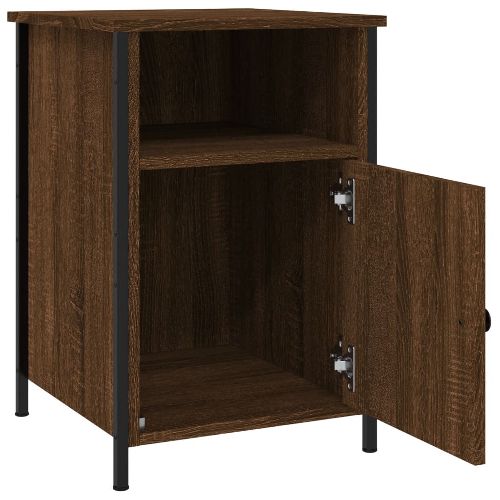 Bedside Cabinet Brown Oak 40x42x60 cm Engineered Wood
