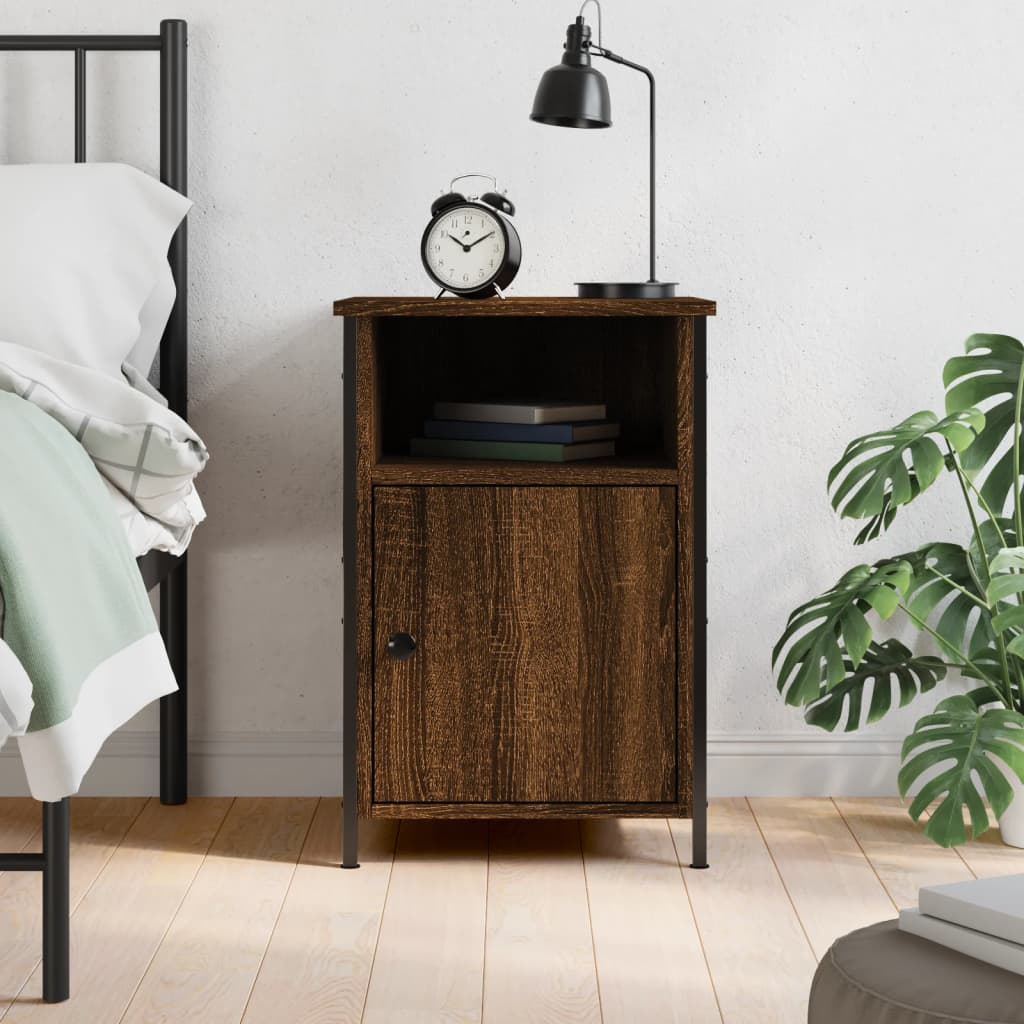 Bedside Cabinet Brown Oak 40x42x60 cm Engineered Wood