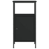 Bedside Cabinet Black 41x31x80 cm Engineered Wood