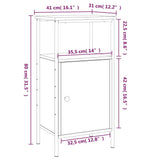 Bedside Cabinets 2 pcs Black 41x31x80 cm Engineered Wood