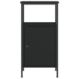 Bedside Cabinets 2 pcs Black 41x31x80 cm Engineered Wood - Rear View