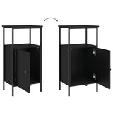 Bedside Cabinets 2 pcs Black 41x31x80 cm Engineered Wood - Extra Image