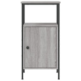 Bedside Cabinet Grey Sonoma 41x31x80 cm Engineered Wood - Side View