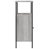 Bedside Cabinet Grey Sonoma 41x31x80 cm Engineered Wood - Rear View