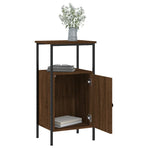 Bedside Cabinet Brown Oak 41x31x80 cm Engineered Wood