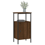 Bedside Cabinets 2 pcs Brown Oak 41x31x80 cm Engineered Wood - Side View