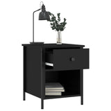 Bedside Cabinet Black 40x42x50 cm Engineered Wood - Top-Down View