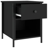 Bedside Cabinet Black 40x42x50 cm Engineered Wood - 45-Degree Angle