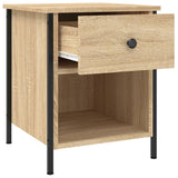 Bedside Cabinets 2 pcs Sonoma Oak 40x42x50 cm Engineered Wood - Rear View