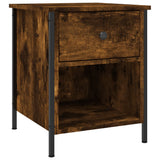 Bedside Cabinets 2 pcs Smoked Oak 40x42x50 cm Engineered Wood - Side View