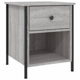 Bedside Cabinets 2 pcs Grey Sonoma 40x42x50 cm Engineered Wood - Side View