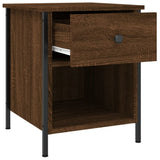 Bedside Cabinets 2 pcs Brown Oak 40x42x50 cm Engineered Wood - Rear View