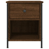 Bedside Cabinets 2 pcs Brown Oak 40x42x50 cm Engineered Wood - Close-Up Angle