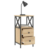 Bedside Cabinet Sonoma Oak 34x35.5x70 cm Engineered Wood