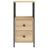 Bedside Cabinet Sonoma Oak 34x35.5x70 cm Engineered Wood - Rear View